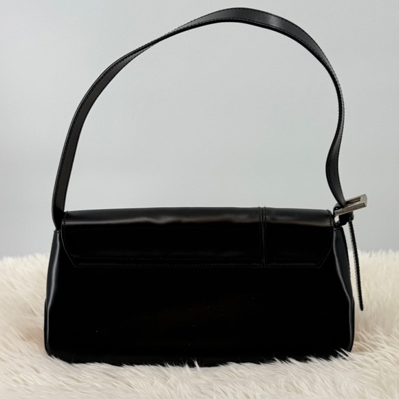 Ruby London Black Shoulder Bag Lace Up 90's Y2K Style Purse Trendy - Picture 4 of 9